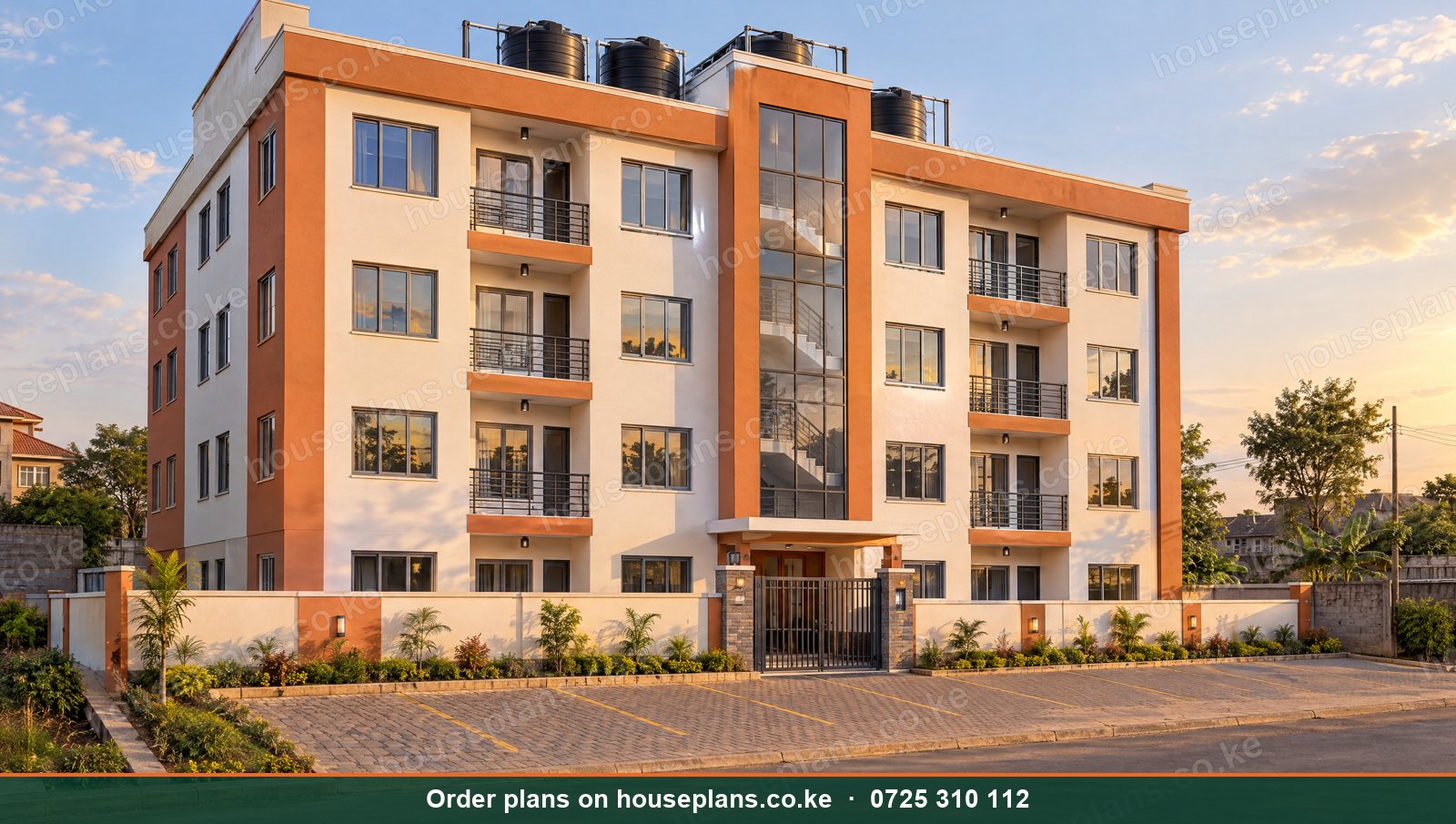4 Storey Bedsitter & 1 Bedroom Rentals (32 units) design in Kenya: the Githurai, exterior photo