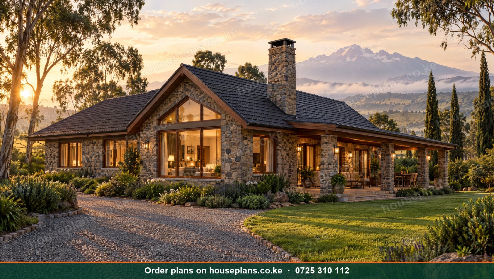 4 Bedroom Gable Roof Bungalow design in Kenya: the Jabali, exterior photo