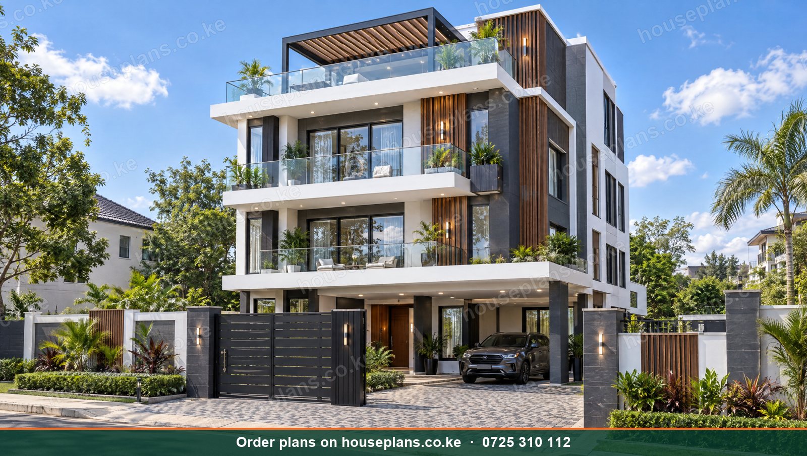 6 Bedroom Flat Roof Maisonette design in Kenya: the Kahawa, exterior photo