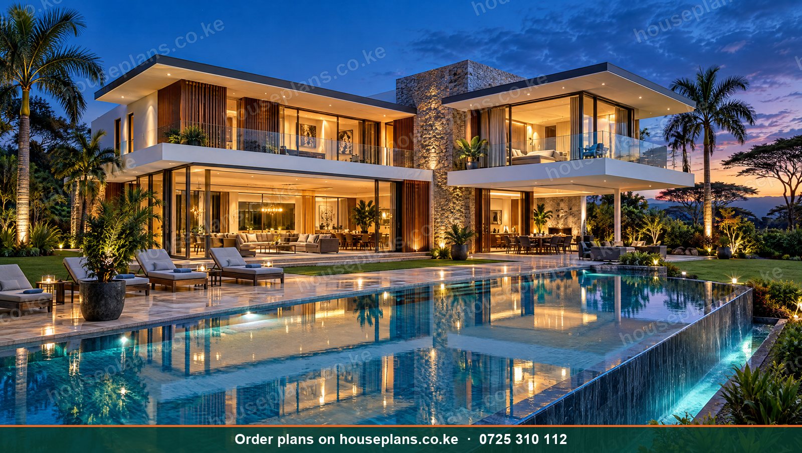 5 Bedroom Flat Roof Mansion design in Kenya: the Karen, exterior photo