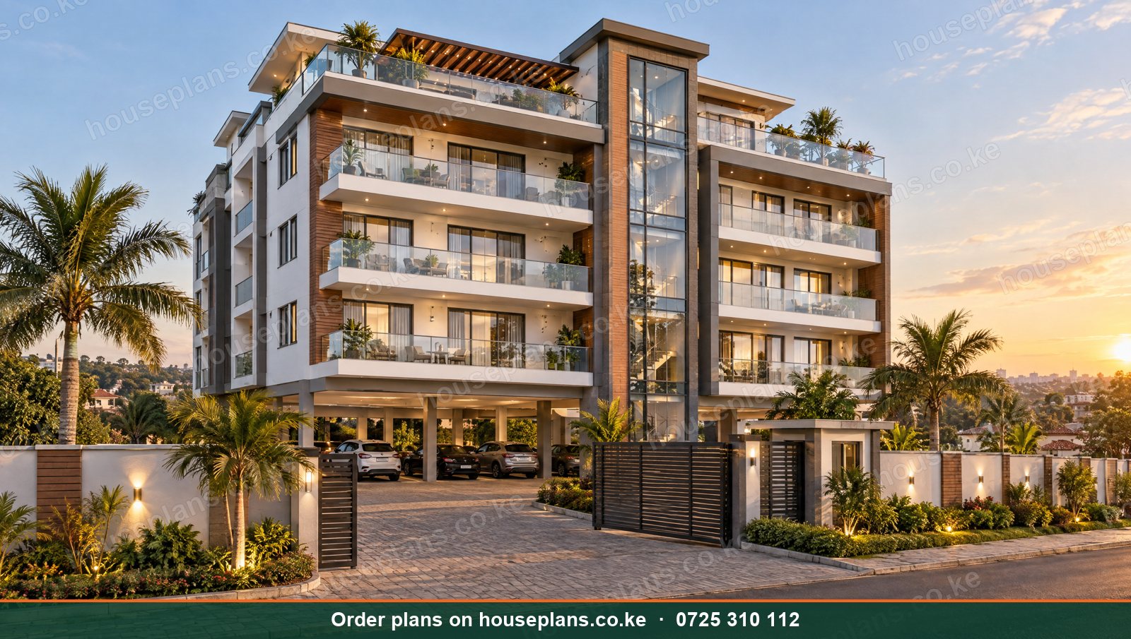 5 Storey 2 & 3 Bedroom Apartments (20 units) design in Kenya: the Kasarani, exterior photo