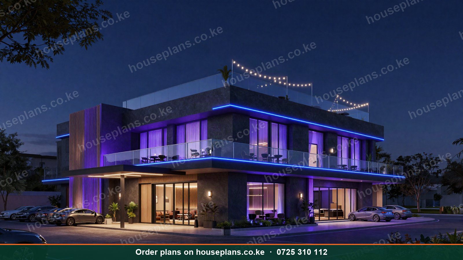 Neon house plan exterior