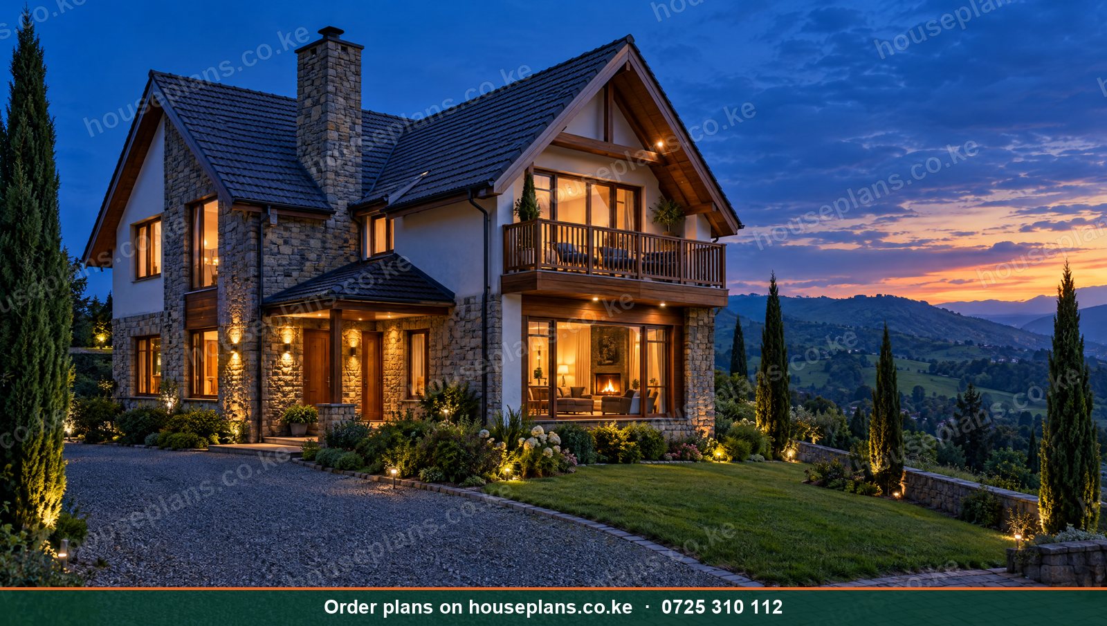 4 Bedroom Gable Roof Maisonette design in Kenya: the Ngong, exterior photo