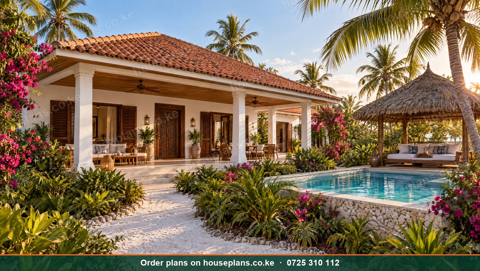 3 Bedroom Hip Roof Bungalow design in Kenya: the Pwani, exterior photo