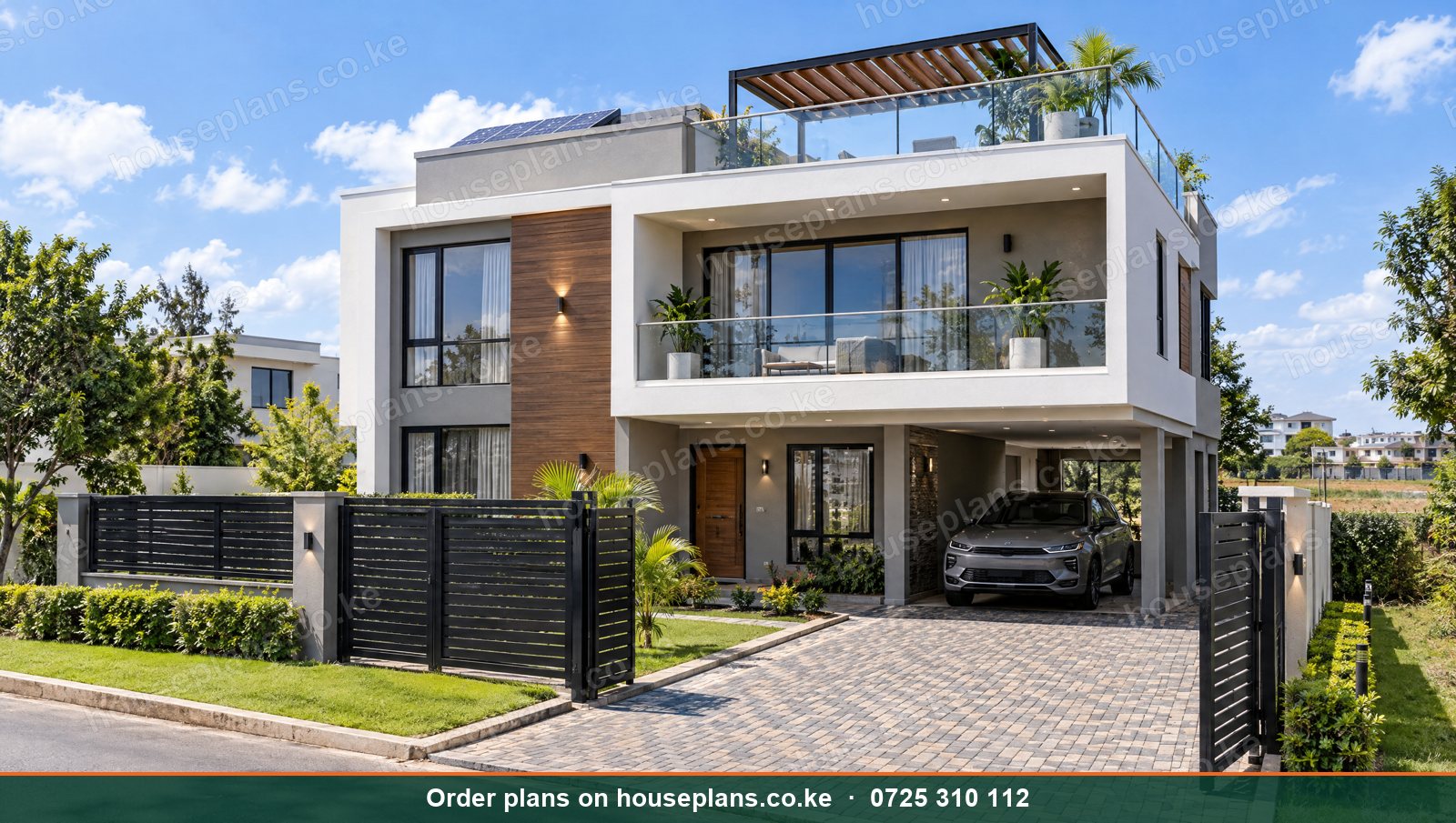 4 Bedroom Flat Roof Maisonette design in Kenya: the Syokimau, exterior photo
